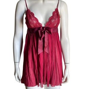 Heart Breaker Red Sheer Victoria Secret Sleep Dress | VS lingerie dress | sexy